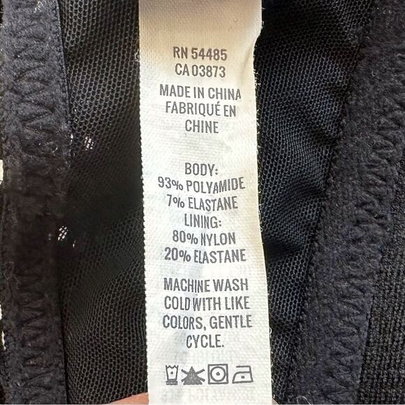 Aerie Laser Cut Lace Wireless Adjustable Strap Black Brallette - Picture 10 of 12